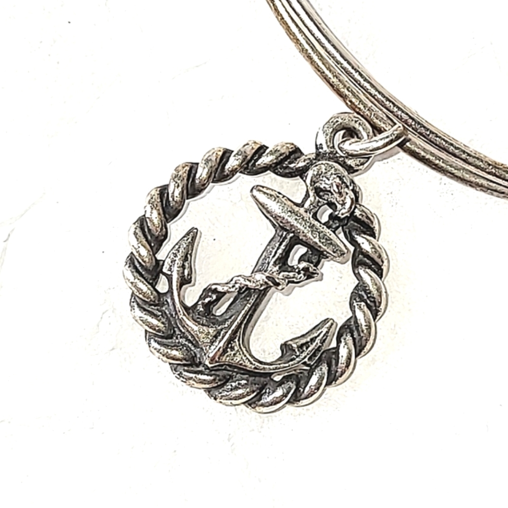 ALEX AND ANI ANCHOR CHARM BANGLE BRACELET